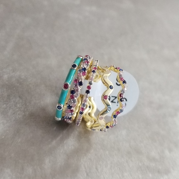 🔥LAST 1🔥NEW 14K RGP 925 SS STACKABLE RING SET - Picture 5 of 6